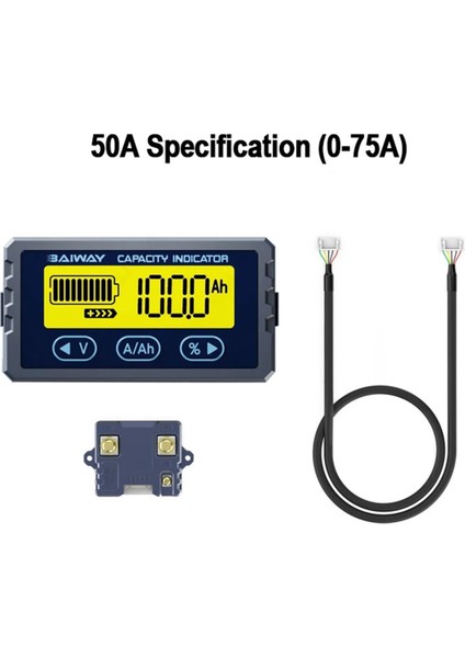Baiway Pil Test Cihazı 8V-120V 50A Coulomb Metre Kapasite Göstergesi Lityum Iyon Dedektörü Coulomb Metre Voltmetre (Yurt Dışından) fiyatları