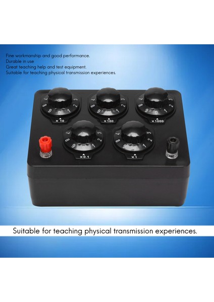 Siyah Direnç Kutusu Demir Değişken On Yılı Direnç Direnç Kutusu 0-9999.9 Ohm 165X125X60MM Fiziksel Öğretim (Yurt Dışından) fiyatları