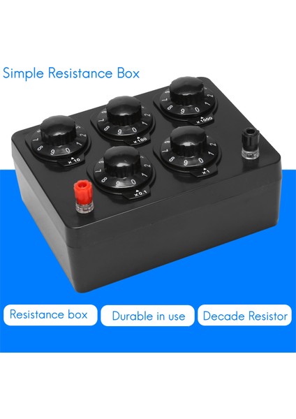 Siyah Direnç Kutusu Demir Değişken On Yılı Direnç Direnç Kutusu 0-9999.9 Ohm 165X125X60MM Fiziksel Öğretim (Yurt Dışından) modelleri