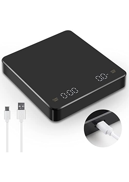 Barista Için Zamanlayıcı, Kahve Ölçeği, 0.1g/3kg, Şarj Edilebilir, Otomatik Kapalı Kahve Ölçeği (Yurt Dışından) fırsatları