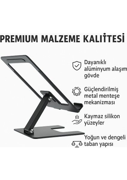 Katlanabilir Metal Tablet Leptop Tutucu Iskelet Tasarım Katlanabilir, Kaymaz, Metal Gövde fiyatları