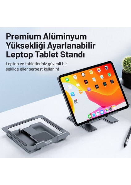 Katlanabilir Metal Tablet Leptop Tutucu Iskelet Tasarım Katlanabilir, Kaymaz, Metal Gövde modelleri