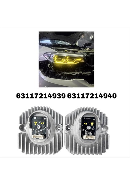 63117214939 63117214940 Sarı Melek Gözü Gündüz Farı Uyarlamalı LED Modülü G30 530I 540I M5 2017-2020 Için (Yurt Dışından)
