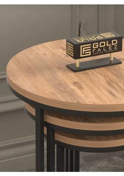 3 Lü Ahşap Zigon Sehpa modelleri