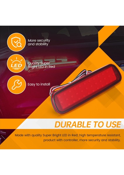 100/CYGNUS LX470 Uyarı Fren Lambası Arka Feneri Için LED Araba Arka Tampon Reflektör Işığı (Yurt Dışından) indirimleri