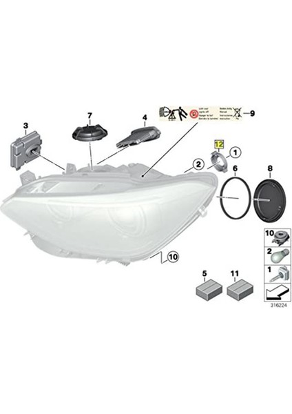 2 Adet D1S D3S Xenon Hıd Ampul Tutucu Adaptörü Adaptör Klipsi Halka Tutucu 63117162087 1 3 5 7 Serisi X5 X6 Için (Yurt Dışından) modelleri