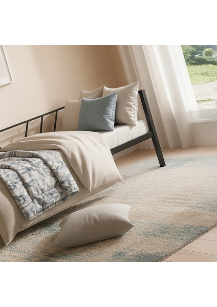 Alchera Daybed Tek Kişilik Sedir Divan Metal Karyola Siyah fiyatları