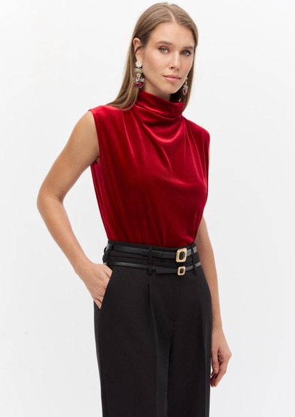 Boğazlı Kadife Bluz fiyatları