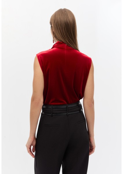 Boğazlı Kadife Bluz modelleri