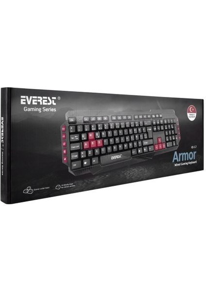 Everest Kb-G7 Armor Q USB Siyah Oyuncu Klavye modelleri