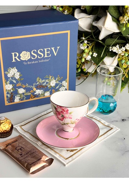 Hediyelik Veronica Blossom Kişiye Özel Hediye Kutulu Fincan Takımı fiyatları