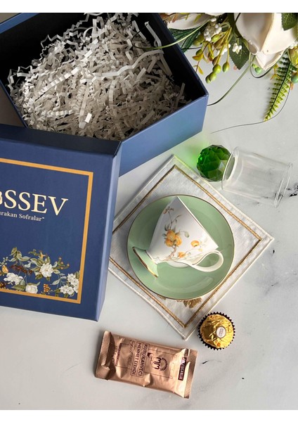 Hediyelik Veronica Peachy Kişiye Özel Hediye Kutulu Fincan Takımı fırsatları