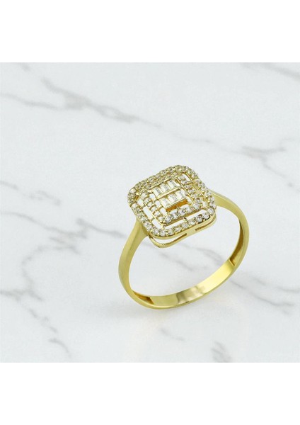 14 Ayar Altın Baget Yüzük - 0199754 fiyatları