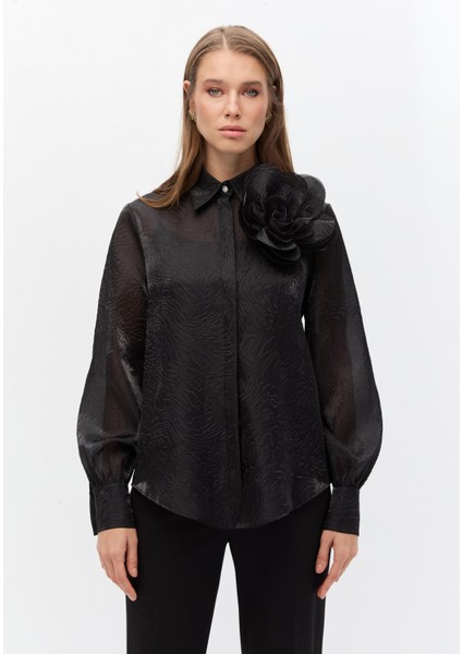 Leopar Dokulu Balon Kol Gömlek indirimleri