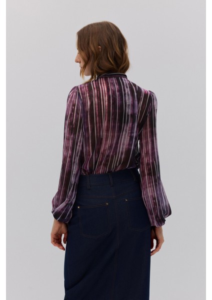 Çizgi Desenli Bağlama Detaylı Gömlek indirimleri
