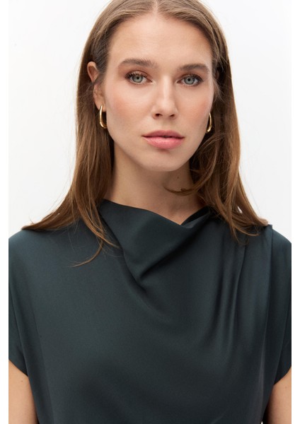 Viskon Saten Degaje Bluz