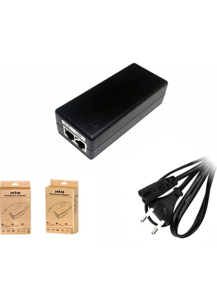 Retro 48V 1A 48W Gigabit Poe Adaptör + Injector