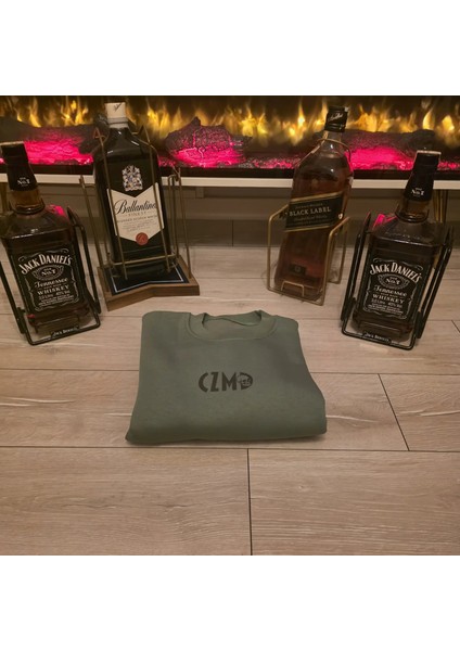 Kurukafa Baskılı Yeşil Oversize Sweatshirt indirimleri