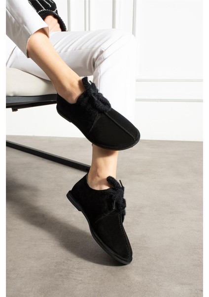 Kadın Casual Ayakkabı Süet Siyah Düz Topuklu Casual/günlük