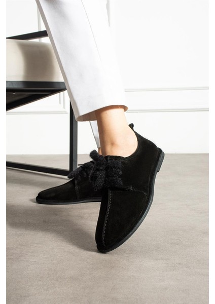 Kadın Casual Ayakkabı Süet Siyah Düz Topuklu Casual/günlük modelleri