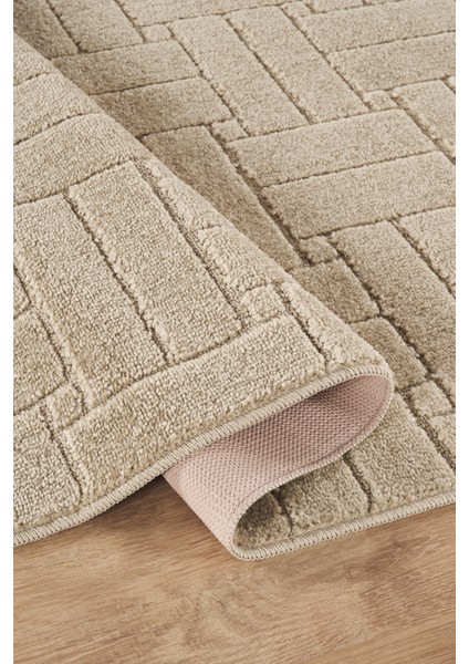 Rivon RN03 Krem Yumuşak Dokulu Kaymaz Taban Salon Mutfak Koridor Oturma Odası Yolluk Halı modelleri