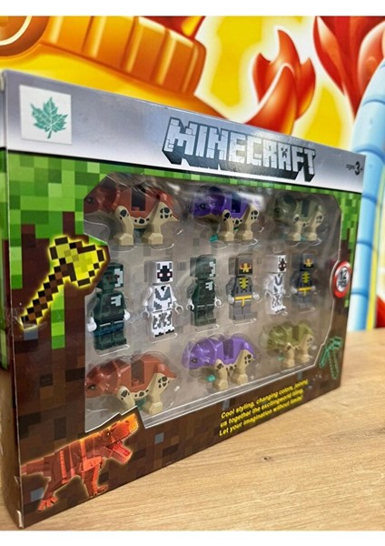 Oyuncak 12 Parça Minecraft Figür Seti Dinazorlu Yeni Minecraft Karakterleri modelleri