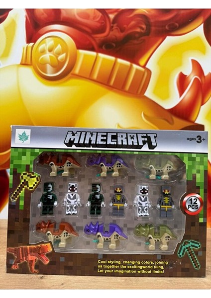 Oyuncak 12 Parça Minecraft Figür Seti Dinazorlu Yeni Minecraft Karakterleri fırsatları