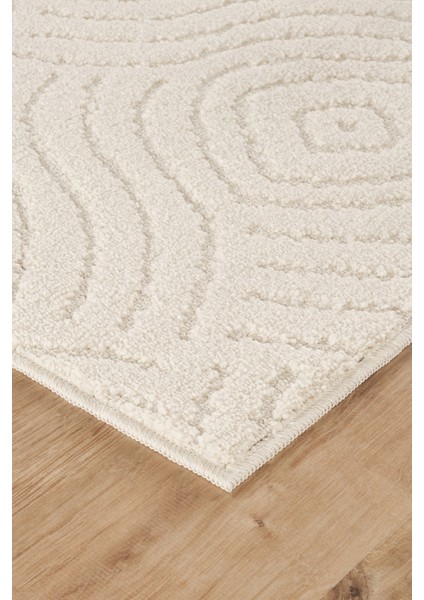 Rivon RN05 Krem Yumuşak Dokulu Kaymaz Taban Salon Mutfak Koridor Oturma Odası Yolluk Halı fırsatları