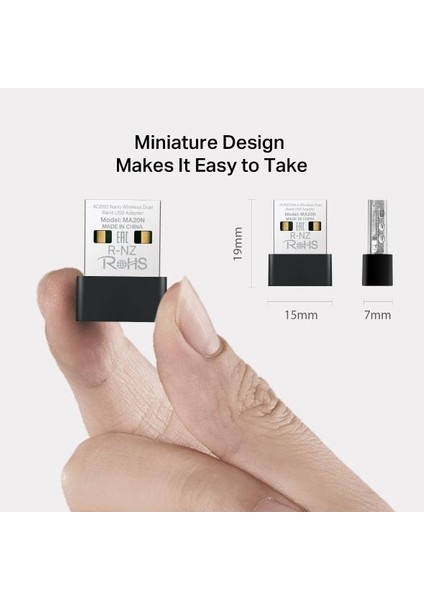 Tp Mercusys MA20N AC650 Nano Wi-Fi USB Adaptör (3yıl Üretici Garantili) modelleri
