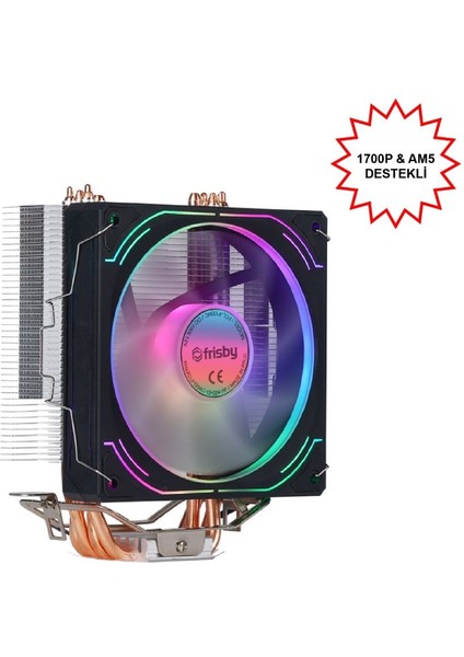 Frisby Cpu Fan FCL-F1334C 180W 1366/115X/1200/1700 Am2/am2+/am3/am4/am5
