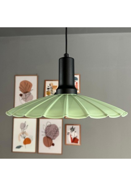 Risso Mint Metal Büyük Avize Siyah Fener Başlık Tekli Rustik Cafe Mutfak Modern Sarkıt Aydınlatma