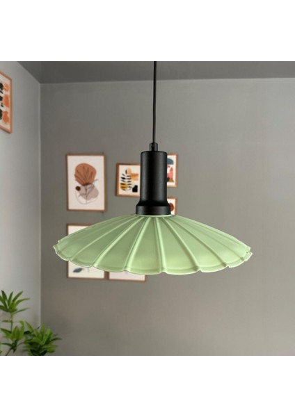 Risso Mint Metal Büyük Avize Siyah Fener Başlık Tekli Rustik Cafe Mutfak Modern Sarkıt Aydınlatma