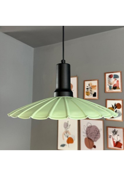 Risso Mint Metal Büyük Avize Siyah Fener Başlık Tekli Rustik Cafe Mutfak Modern Sarkıt Aydınlatma