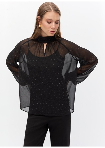 Taş Detaylı Balon Kol Bluz fiyatları