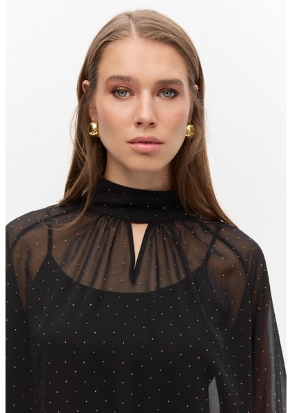 Taş Detaylı Balon Kol Bluz modelleri