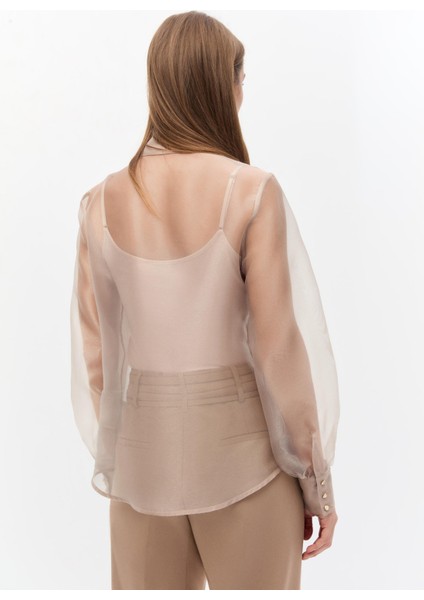 Organze Balon Kol Gömlek modelleri