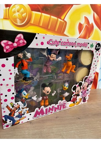 Mickey Mouse Minnie Donald Duck Goofy Pluto Daisy 6'lı Oyuncak Figür Seti Minnie Mouse fırsatları