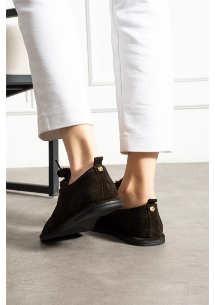 Kadın Casual Ayakkabı Süet Kahverengi Düz Topuklu Casual/günlük