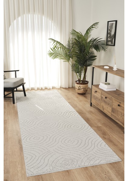 Rivon RN04 Gri Yumuşak Dokulu Kaymaz Taban Salon Mutfak Koridor Oturma Odası Yolluk Halı