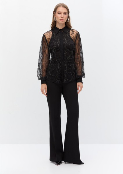 Boncuklu Balon Kol Gömlek indirimleri