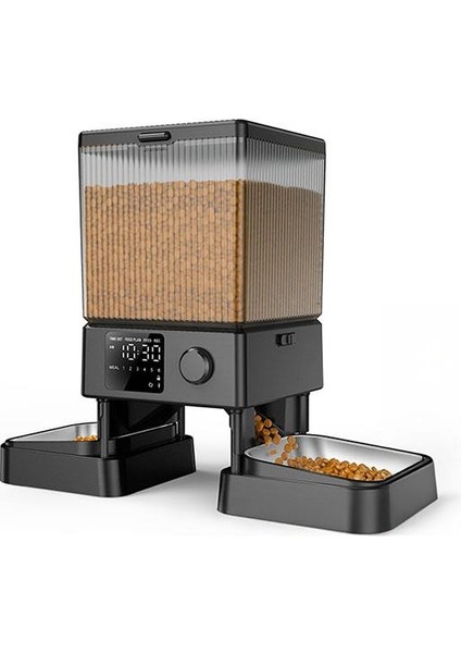 PFD-002 5 L Zaman Ayarlı Kedi ve Köpekler Için Ikili Otomatik Mama Kabı