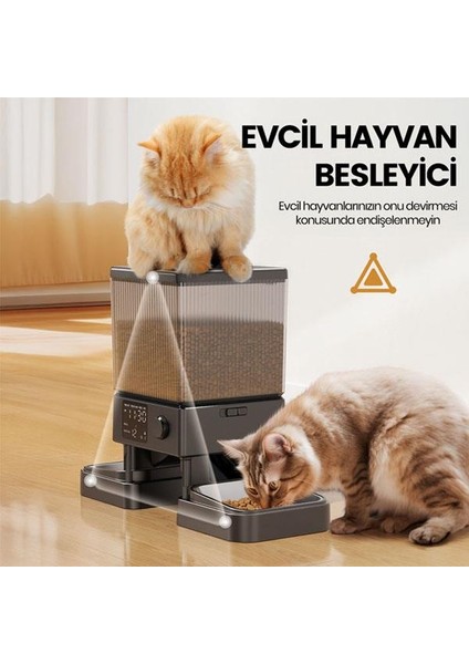 PFD-002 5 L Zaman Ayarlı Kedi ve Köpekler Için Ikili Otomatik Mama Kabı fiyatları