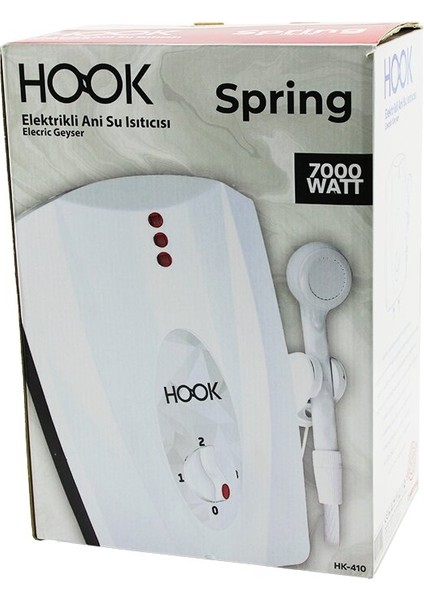 Su Isıtıcı Elektrikli Şofben 3 Kademeli - Yanmaz Iç Kablo Takım 7000W 50-60HZ HK-410 (5314)