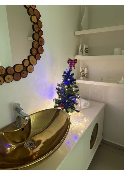 İKİ ADET Yılbaşı Ağacı(60cm)-Ağaç Süsleme Led ve tombala-eğlencelik Hediye fiyatları