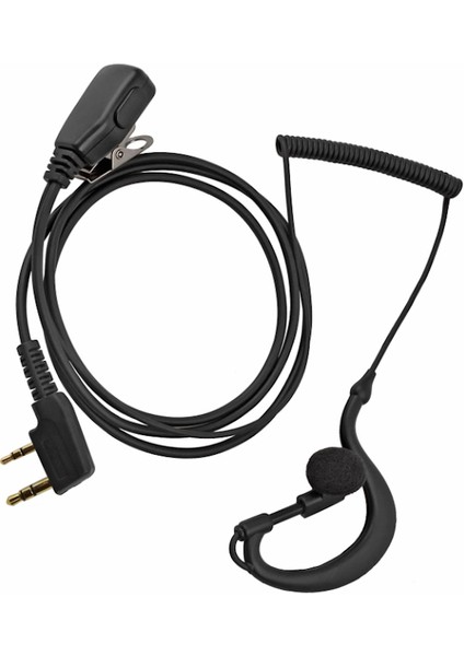 4 Adet Telsizler Için Akustik Kulaklık Siyah Spiral Kulak Içi Telsiz Kulaklığı Baofeng BF-999S BF-888S BF-777S Uv-82 modelleri