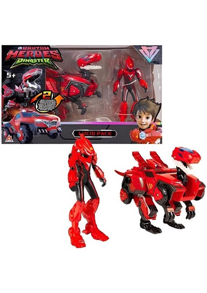 Dinoster Heroes Lucio Pack - Karakter Figür ve Dönüşen Dinozor Seti Oyuncak Orijinal Dinazor