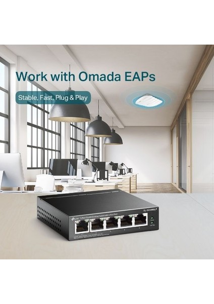 Tp FESTATL-SG1005LP 40W 5ge Switch,4'ü Poe,metal (3yıl Üretici Garantili) indirimleri