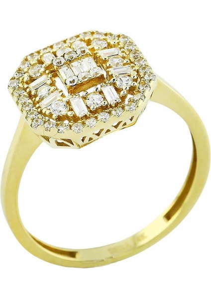 14 Ayar Altın Baget Yüzük - 0199751