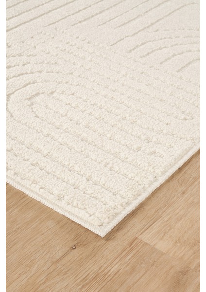 Rivon RN09 Krem Yumuşak Dokulu Kaymaz Taban Salon Mutfak Koridor Oturma Odası Yolluk Halı fırsatları