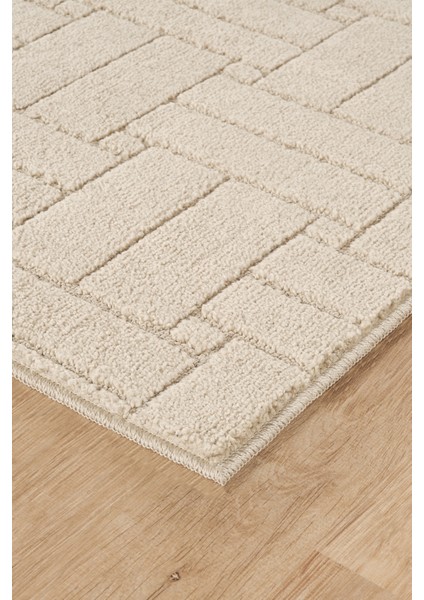 Rivon RN03 Krem Yumuşak Dokulu Kaymaz Taban Salon Mutfak Koridor Oturma Odası Yolluk Halı fırsatları